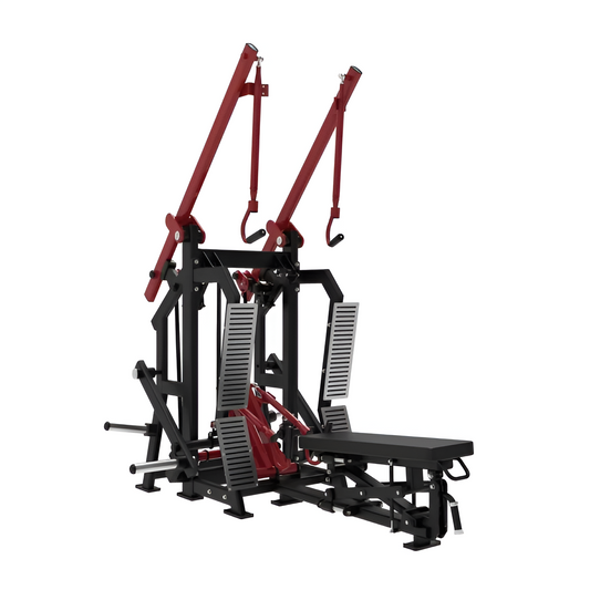 Lat pulldown long row superset