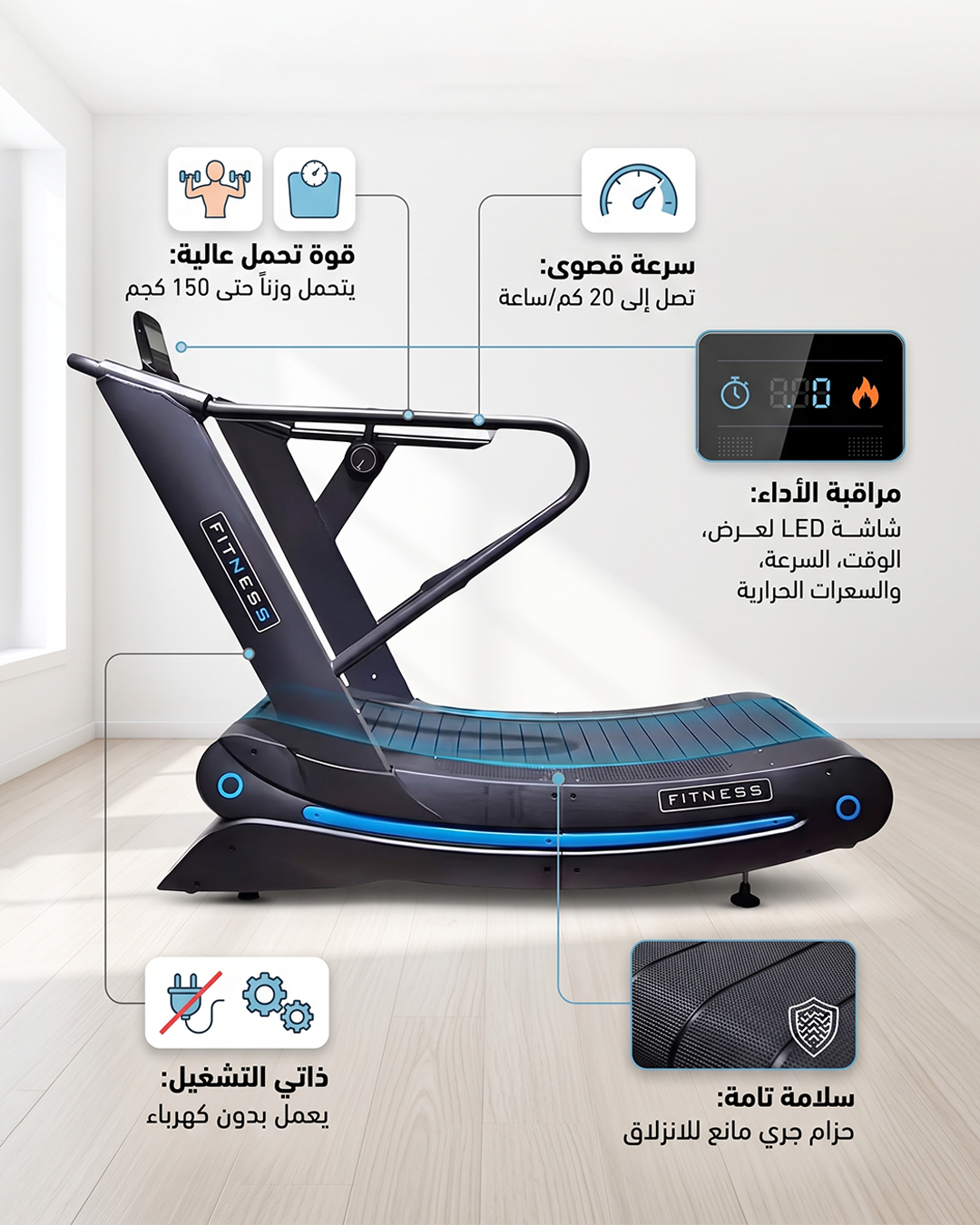 Commercial Curved Treadmill