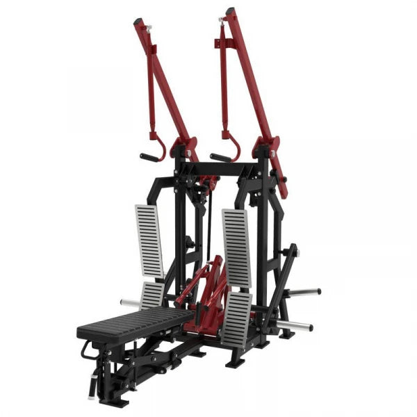 Lat pulldown long row superset