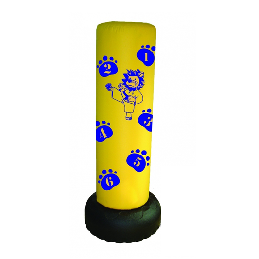 Childrens Yellow Lion Freestanding Punch Bag