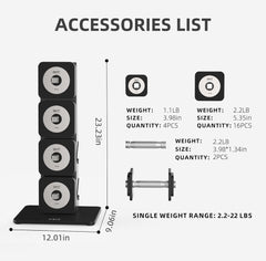 Dumbbell set 20kg black