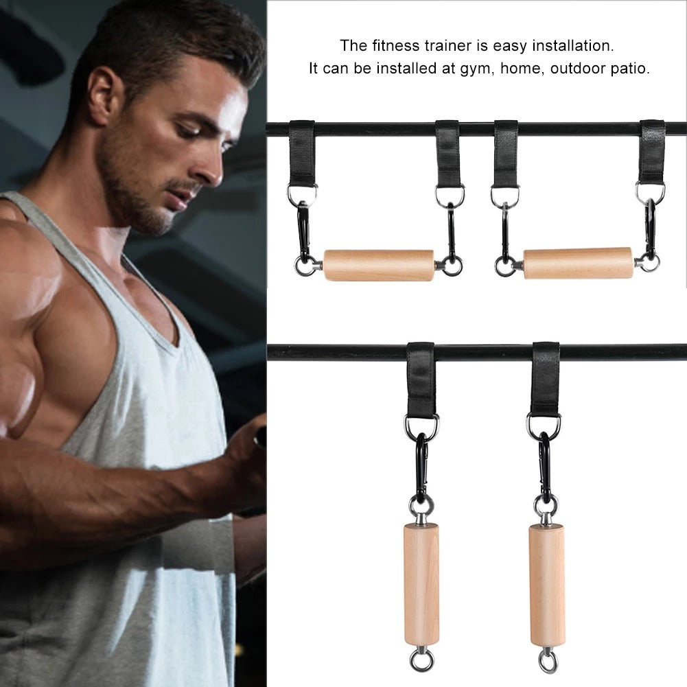 Pull up hold grips wood