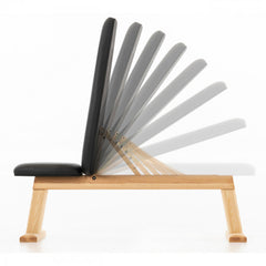 WEIGHTBENCH OAK GENUINE LEATHER BLACK