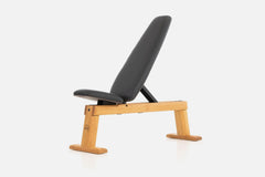 WEIGHTBENCH OAK GENUINE LEATHER BLACK