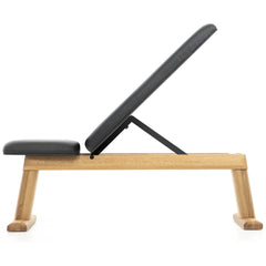 WEIGHTBENCH OAK GENUINE LEATHER BLACK